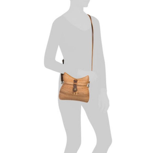 Handwoven Wicker Barrel Crossbody Rattan Bag - Picture 4 of 4